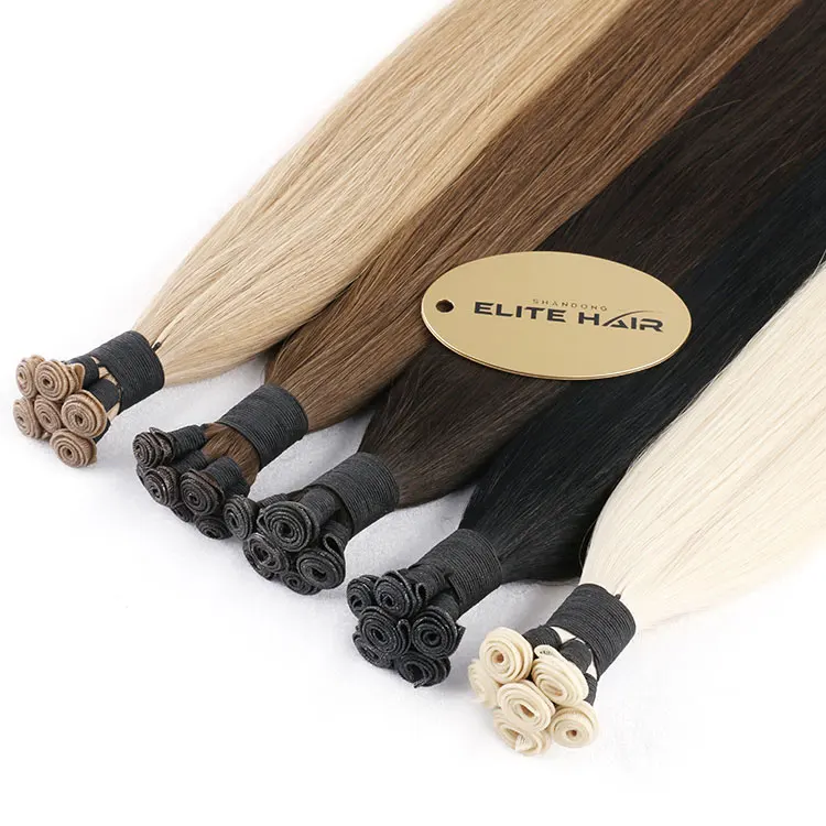 High End Raw Double Drawn Indian Temple Virgin Hair Genius Weft Double Drawn Hair Extensions