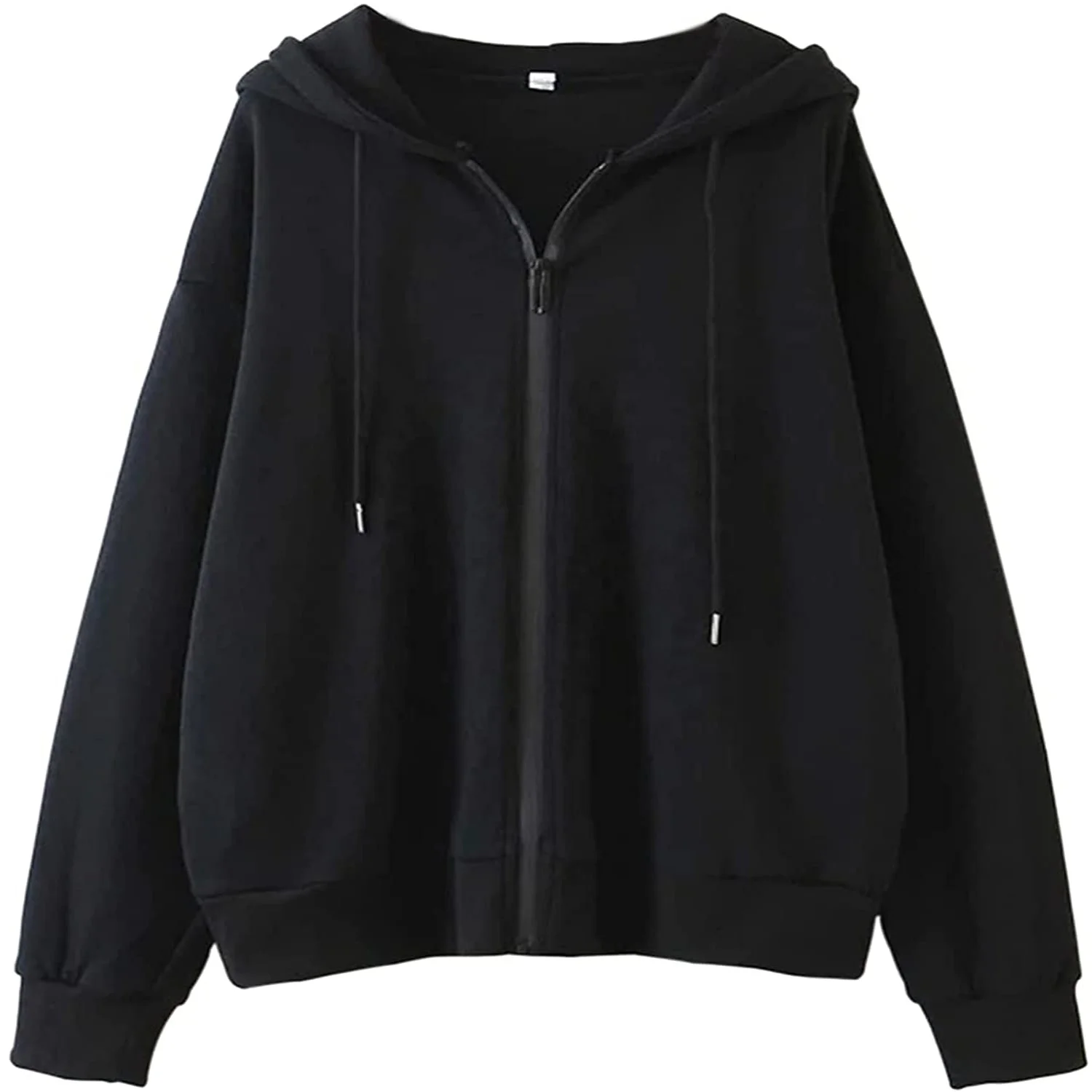 Black Zipper Hoodie
