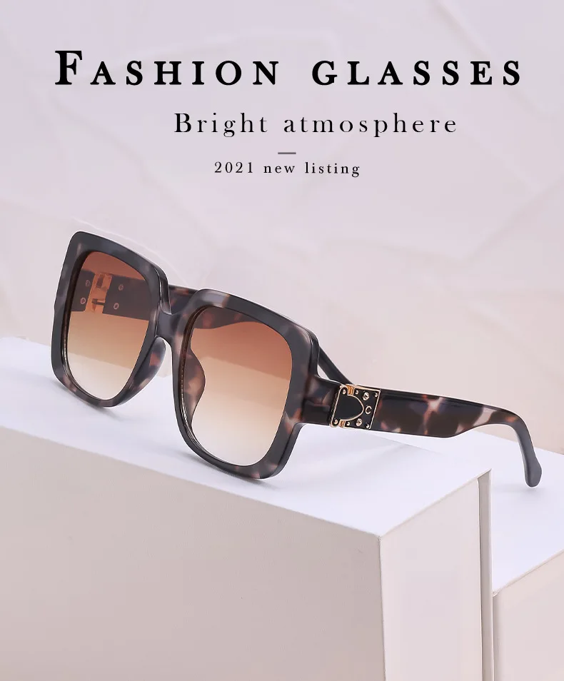 Custom Logo Millionaire Brand Vintage Big Frame Square Steampunk Fashion Punk Sunglasses Shades for Women Men 2021
