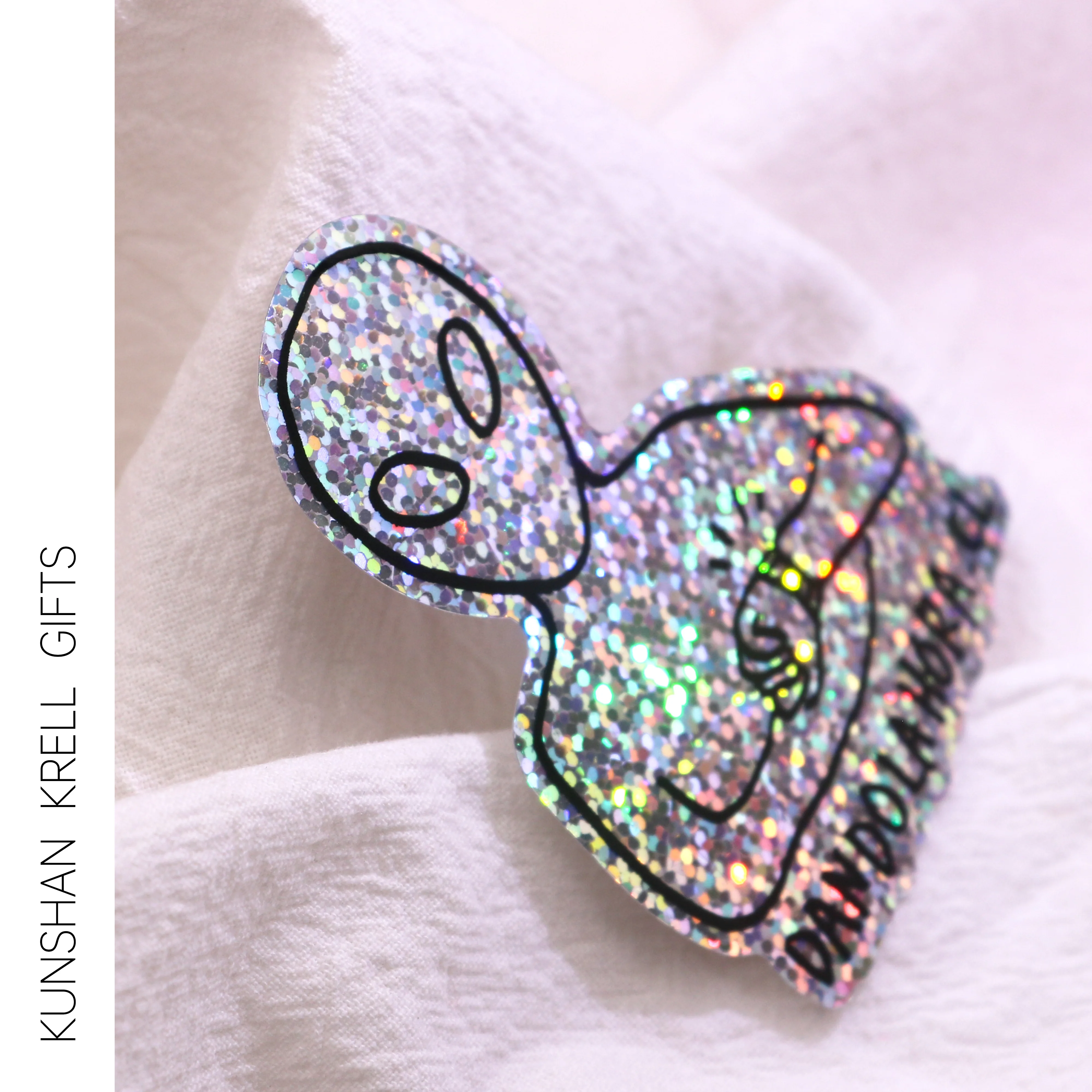 Custom Cute  Cartoon Sticker Custom Crystal Company Logo Stickers  Wholesale Custom Decorative Clear Stickers