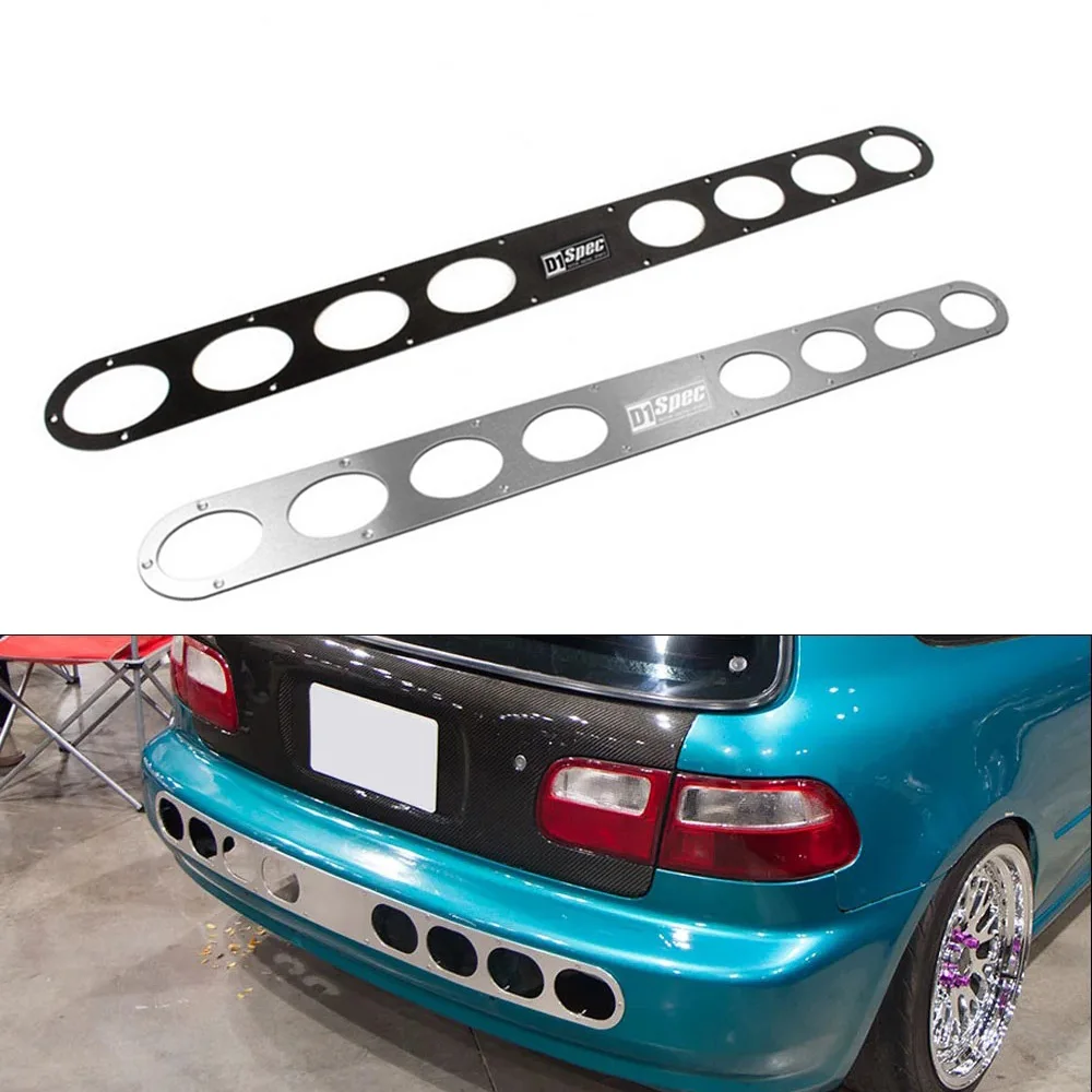 D1 Long Aluminum Rear Bumper Air Diversion Diffuser Panel 8 Hole for Honda Civic Ek EK4 EK9 EP-RWD8T