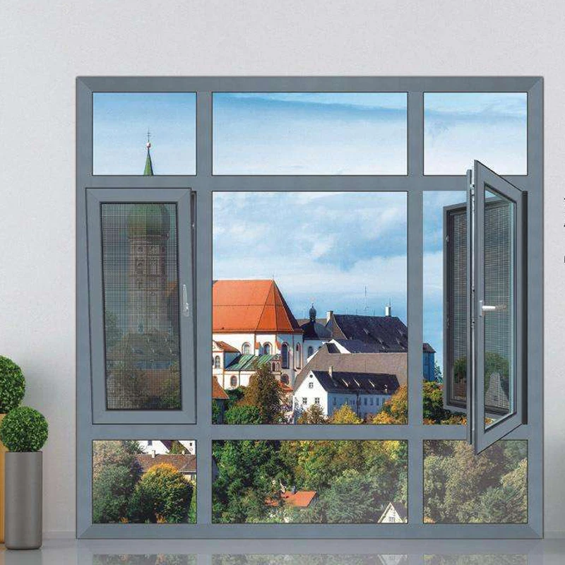 
aluminum double glaze casement window 