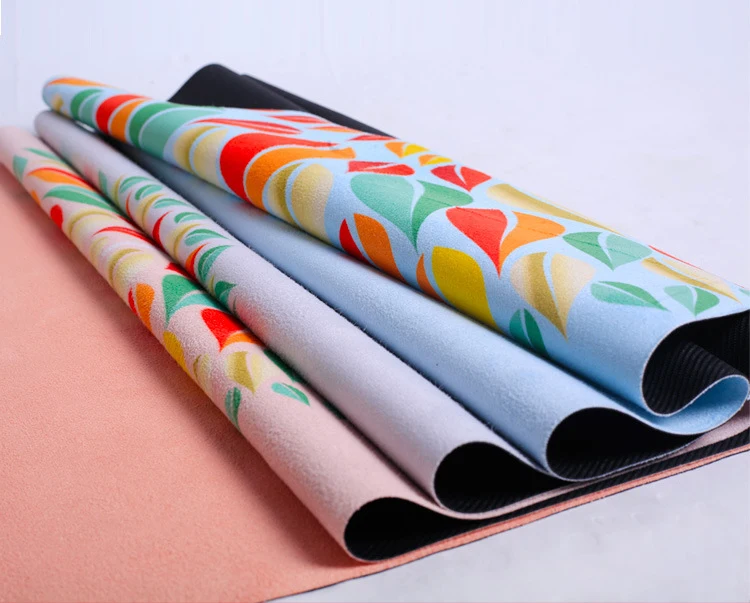 1830*660*1.mm Suede Yoga Mat with Fashion print Non Slip Carpet Mat For Fitness Gymnastics