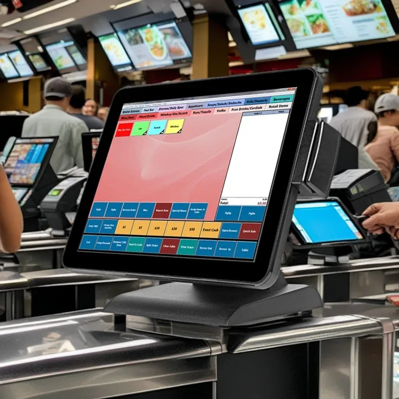 Новый S610 недорогой моноблок POS персональный ПК кассовый аппарат для столешницы сенсорная система