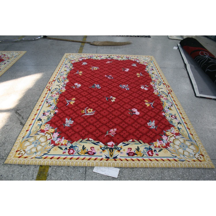 Hand Tufted Carved Aubusson Wool Belgium Carpets And Rugs