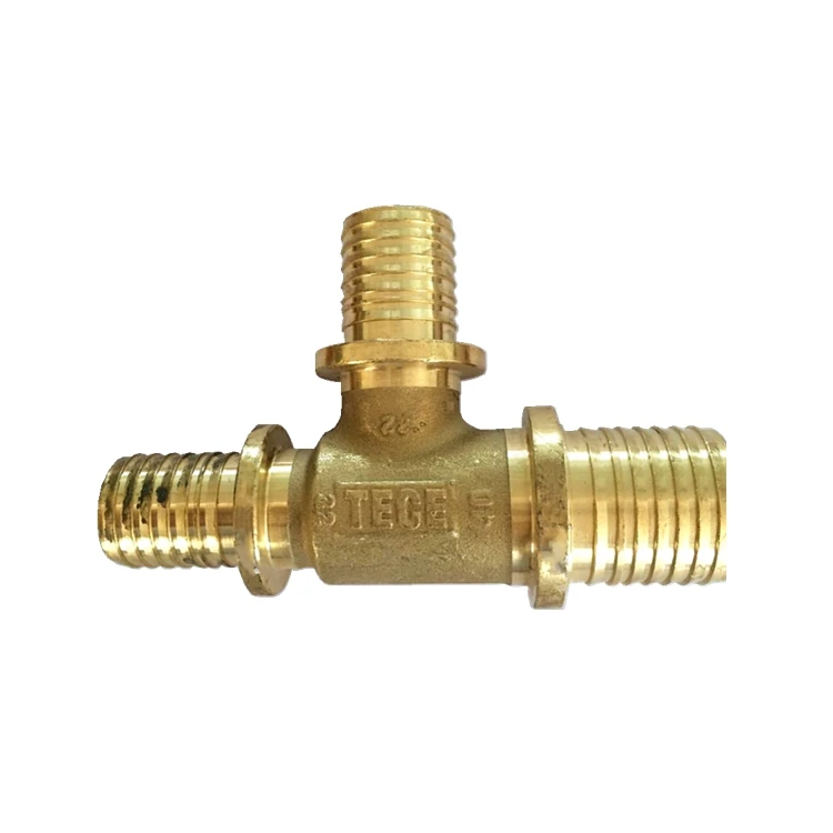 AVONFLOW High Quality Brass Pipe Fittings  Water Heating Fittings Tee Brass Fitting