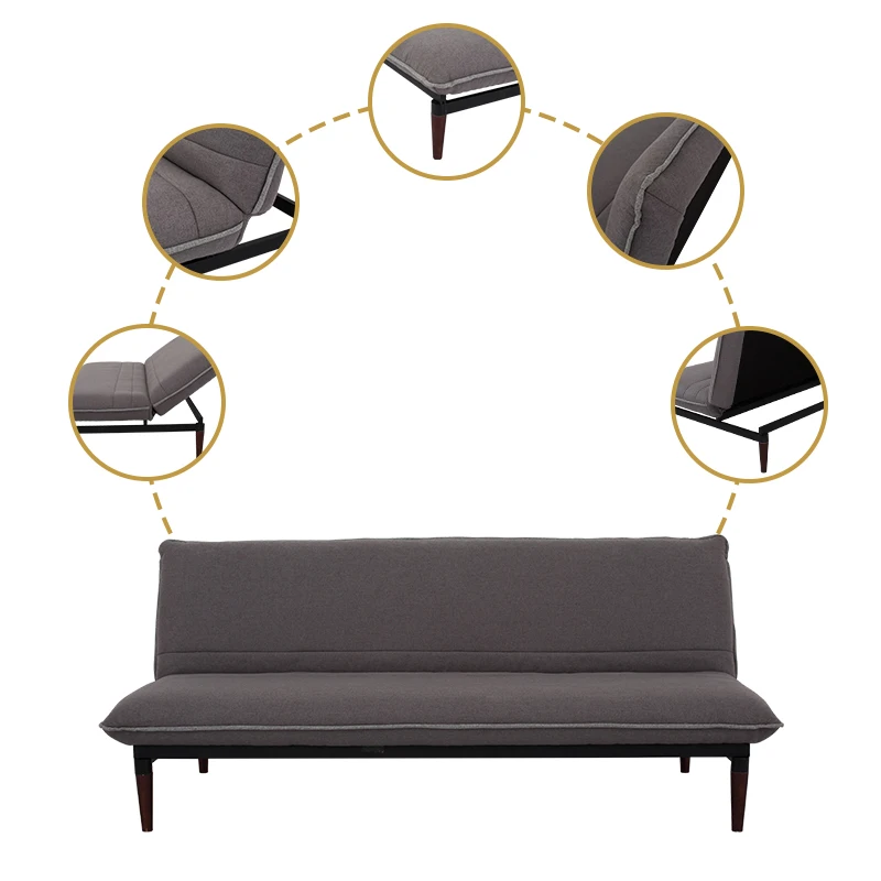 Sofa Bed Sleeper Sofa Armless Living Room Furniture Small Space Tufted Fabric Order Packing