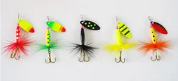 Manufacturer custom trout spinners fishing spinner fishing lure 2-8g Feather Hook Multicolor Sequin Bait