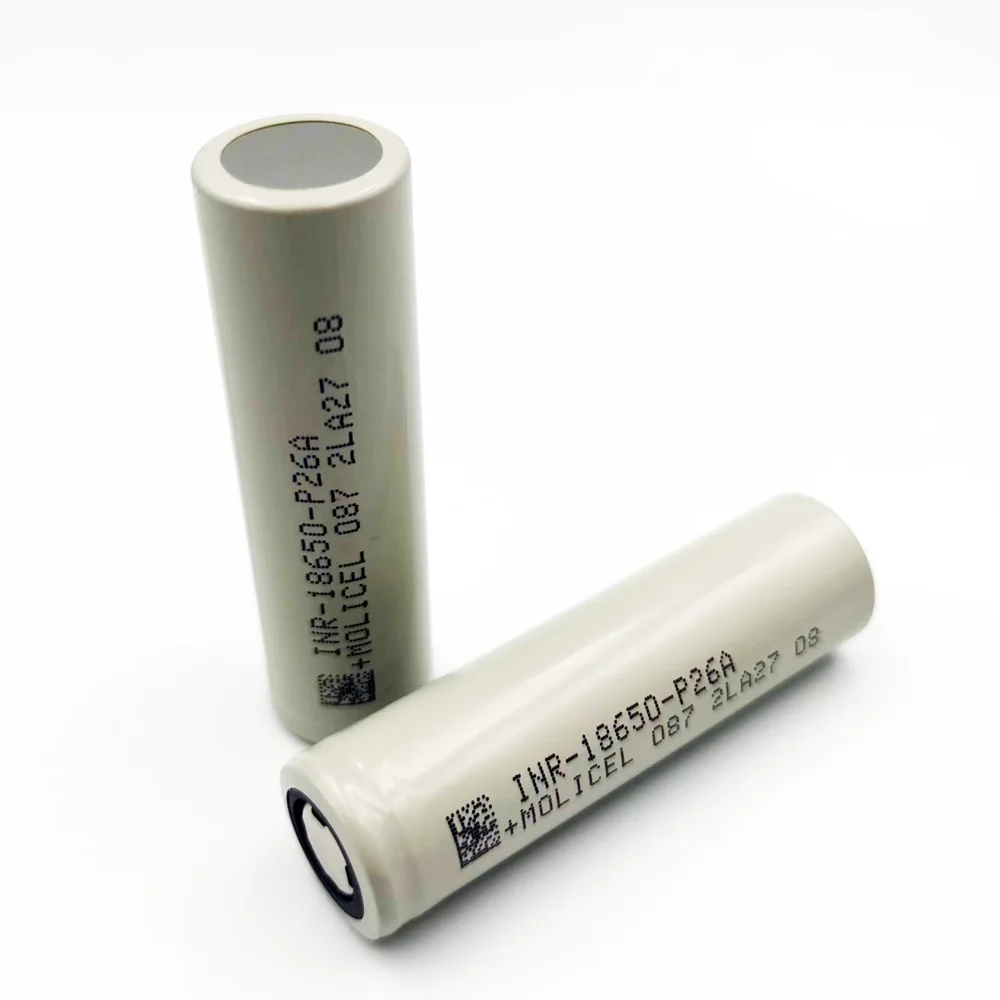 Molicel P26A  18650 3.7v 2600mAh Cell Max 35A Discharge Support -40 Degree Celsius Low Temperature Discharge