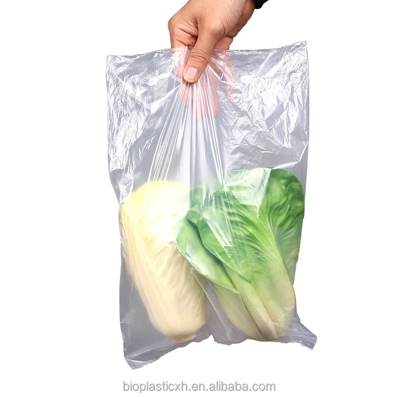 Custom printed extra thick compostable produce bags heavy duty fresh produce packaging bag for fruits and vegetables
