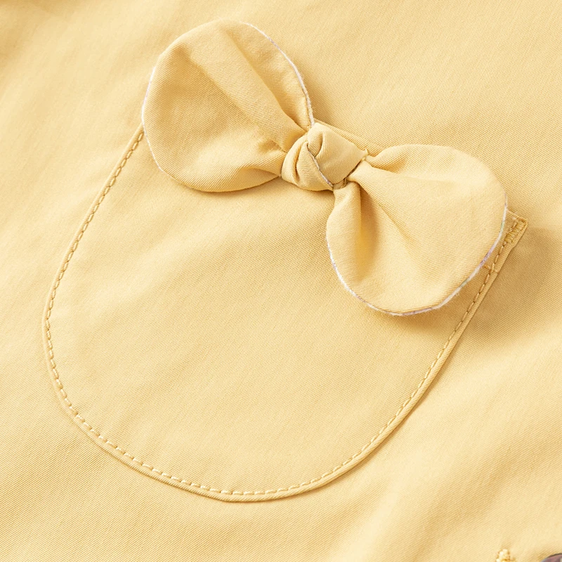 DB3242334 DAVE BELLA Children Girls Trench Coat 2024 Autumn Wear New Girl Baby Sweet Cotton Hooded Coat