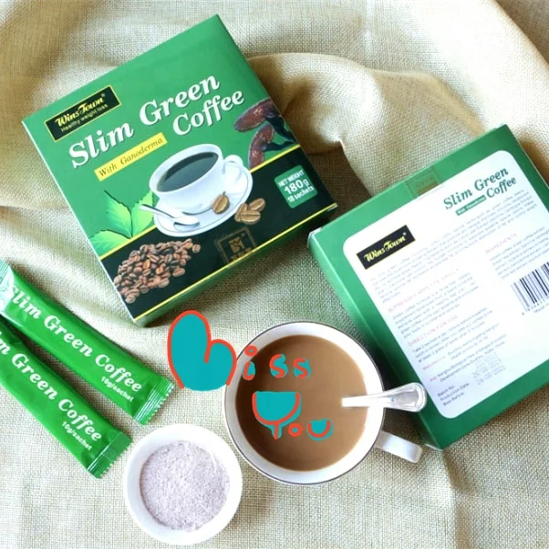 Wholesale WinsTown slim green coffee natural herbs diet private label weight loss instant Ganoderma coffee