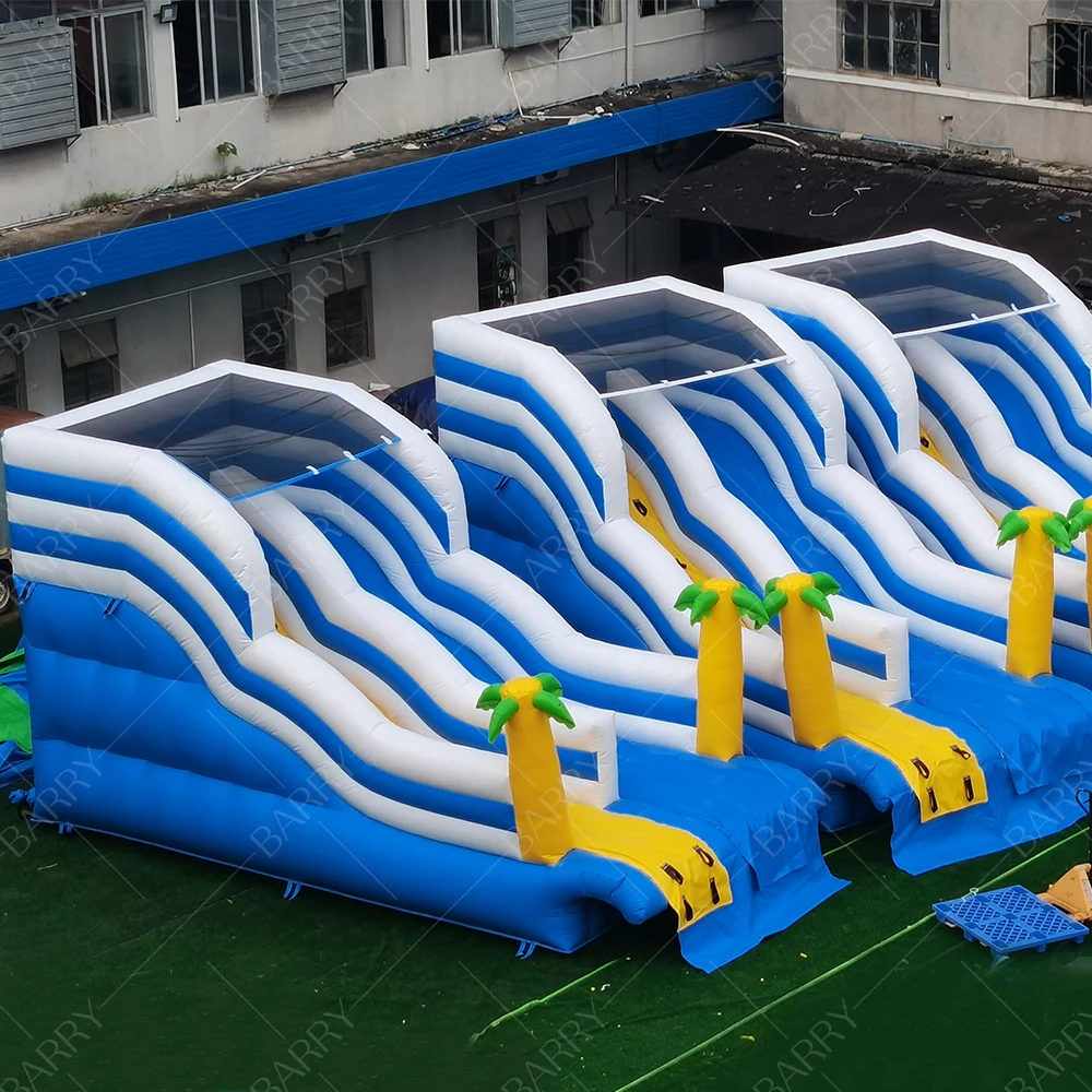 Commercial Large Inflatable Pool Slide Jungle Theme Water Slide For inflatable Swimming Pool Slide