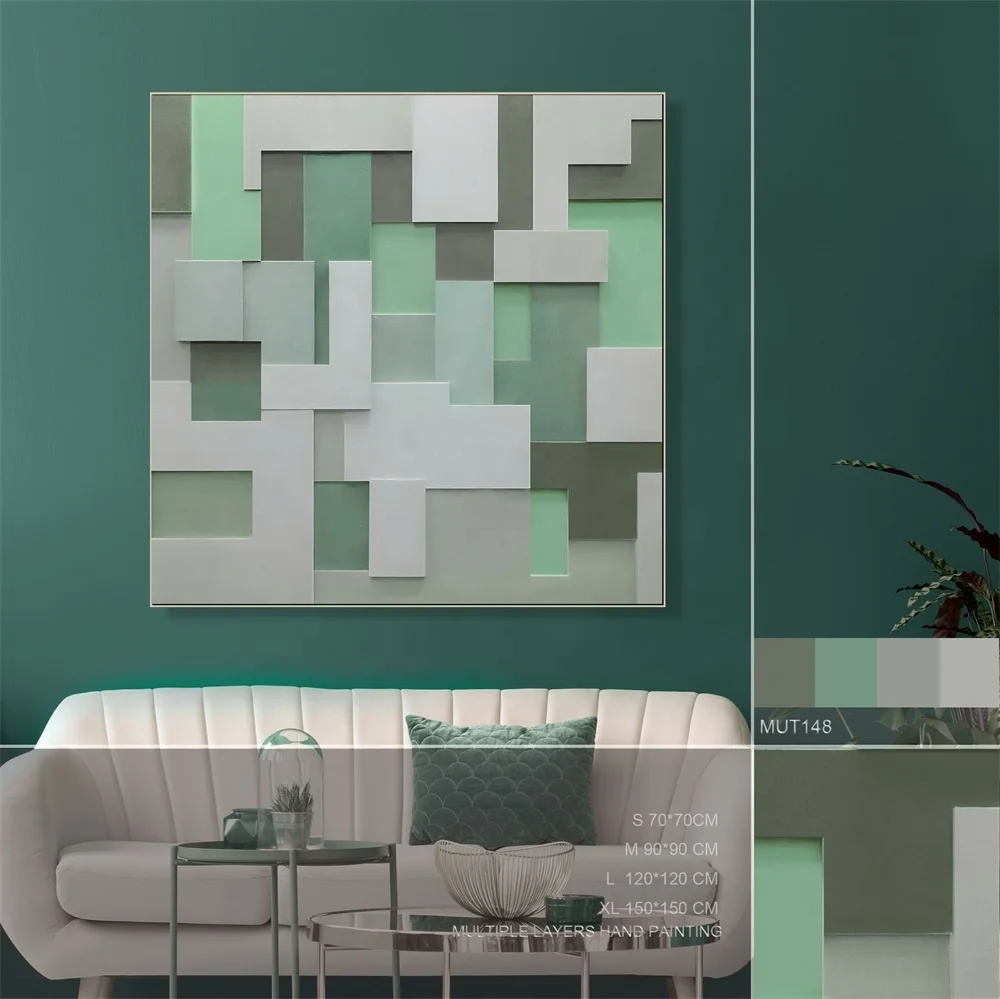 Custom 3D Artwork Wall Art Decor Luxury Handmade Modern Abstract Wall Decor Painting Relief Hand Colored Gallery Hotel Decor