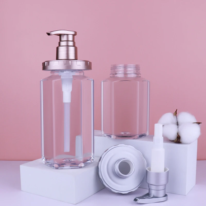 Manufacturers Of High-grade Shower Gel Empty Bottle Body Hand Lotion Bottle Package Press Dispensing Hexagonal Shampoo Bottles