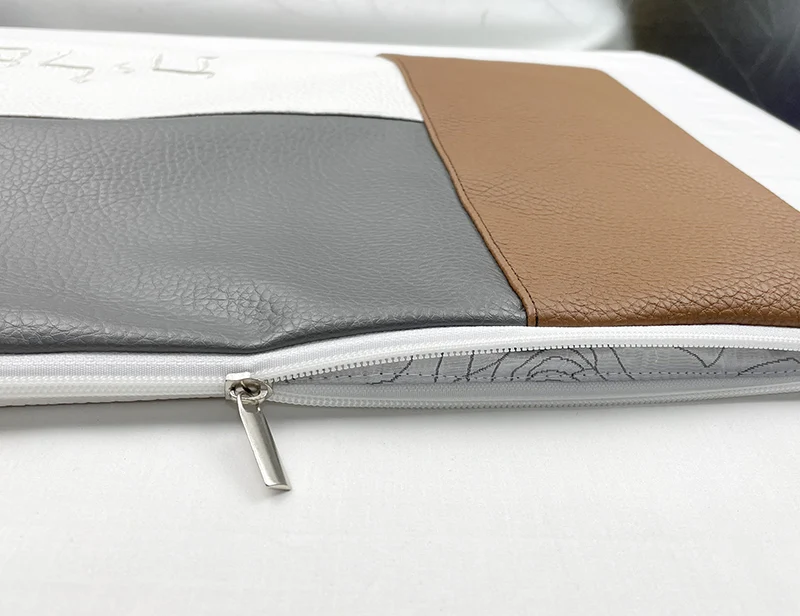 Tallit Bag Only For Jewish Prayer Shawl Zippered Embroidered Faux Leather Quality PU Leather & Zipper