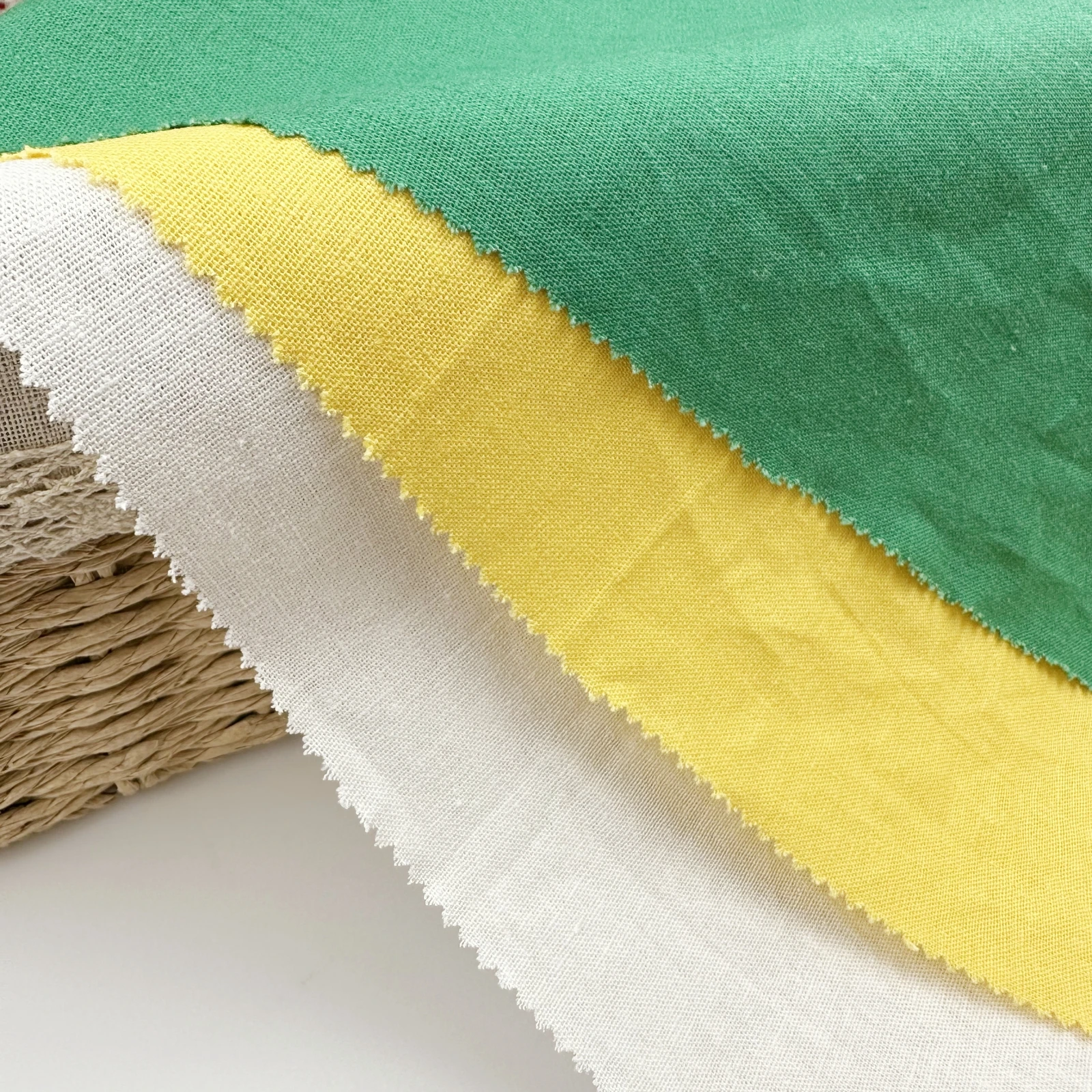 Custom Luxury 10S*10S 44*38 45% Rayon 55% Linen Mix Fabric hemp fabric for Shirt Dress Garment
