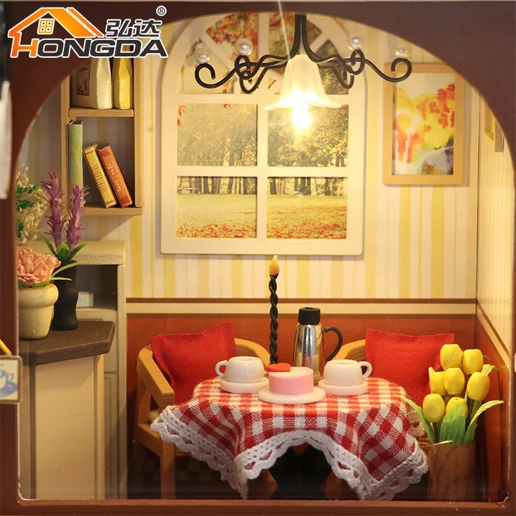  Cheap price real furniture toy doll house for craft center with