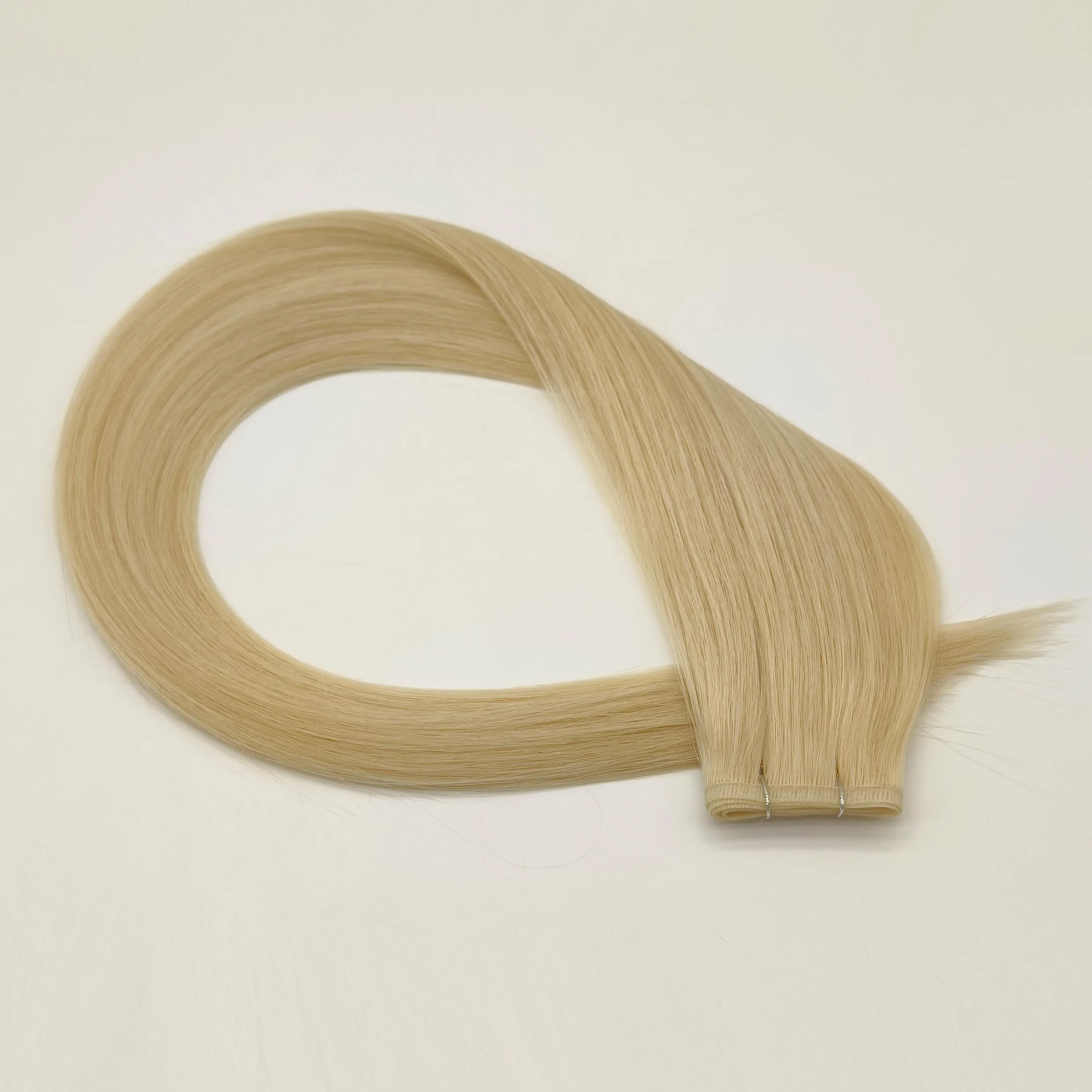 Manufacturing Factory Wholesale Prices Double Drawn No Return Hair Top Quality Raw Virgin Russian Hair Flat Weft Hair Extensions