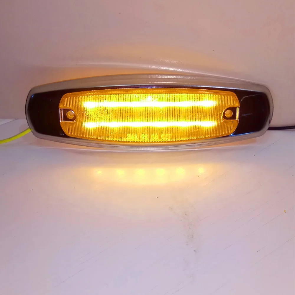 amber LED 6.25 inches side marker and clearance lights trailer truck