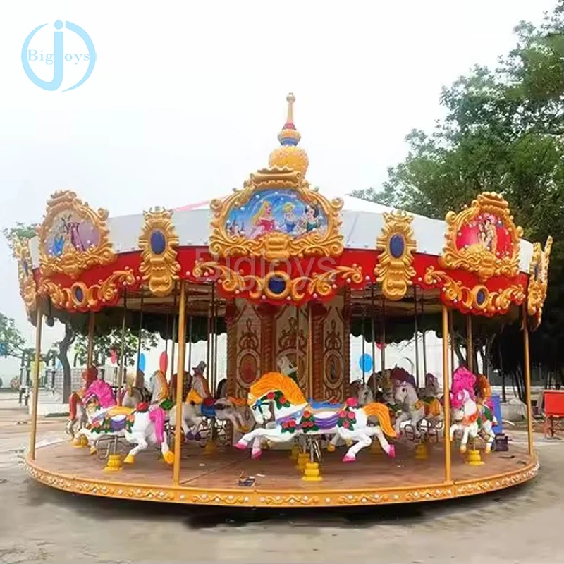 New design Professional Manufacturer Color Outdoor Kids Carousel Rides Luxury Carousel Horse