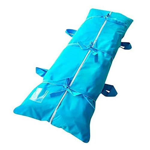 6-Handles Non-woven Fabric Dead Cadaver Body Bag For Funeral Mortuary Waterproof Disposable PVC Plastic Corpse Bags