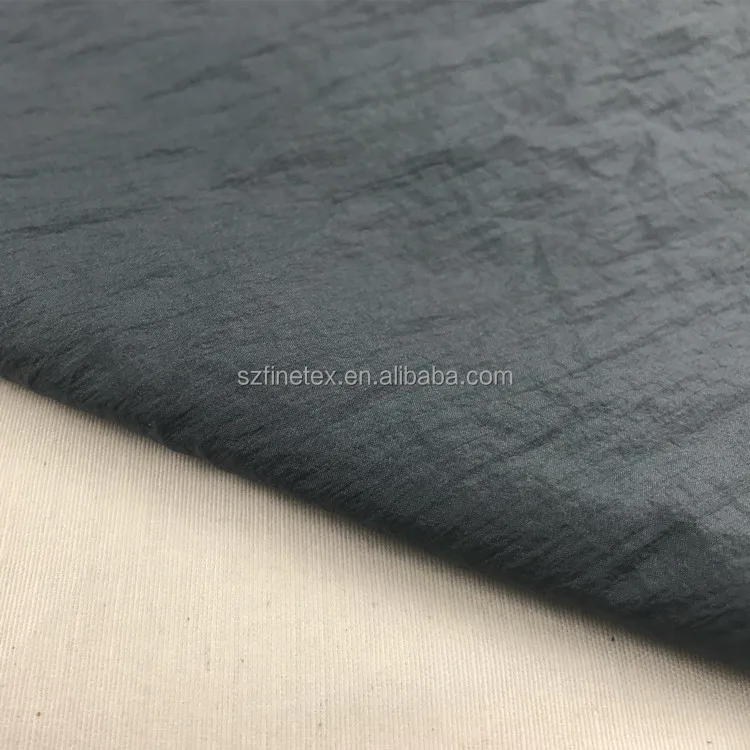 recycled ultra light nylon 20D 380T crinkle  nylon  sun proof fabric  anti UV for sun shade cycling clothes running clothes