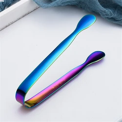 Multicolored Mini Sugar Tongs Small Ice Tongs Mini Serving  Ice Clip Small Kitchen Tongs for Tea Party Coffee Bar Utensils
