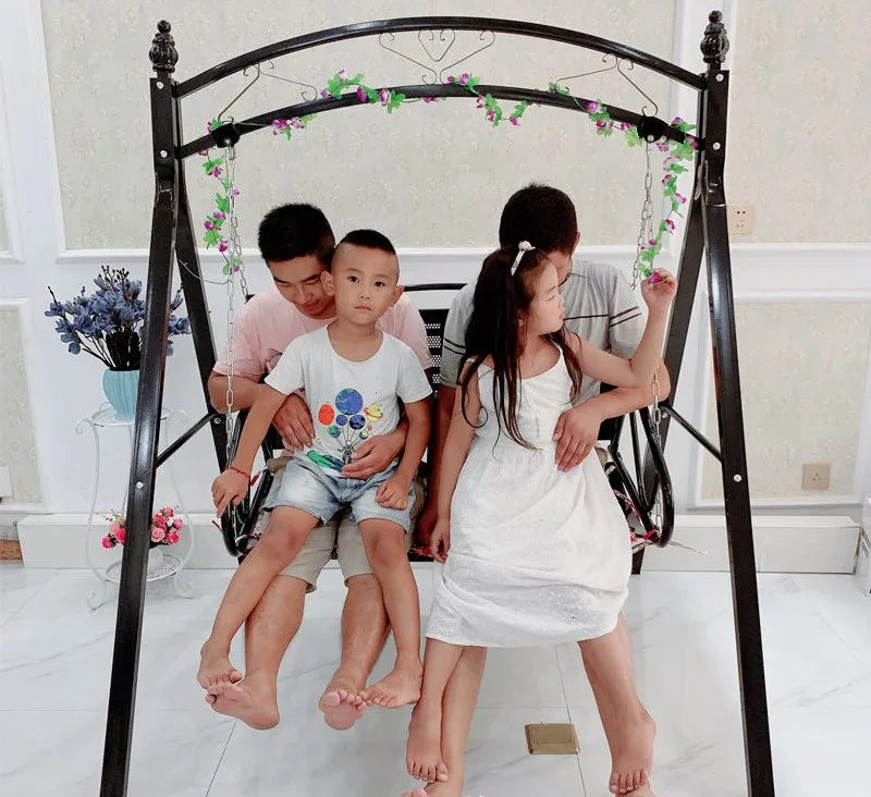 Flower decoration swing chair comfortable hotel room chair