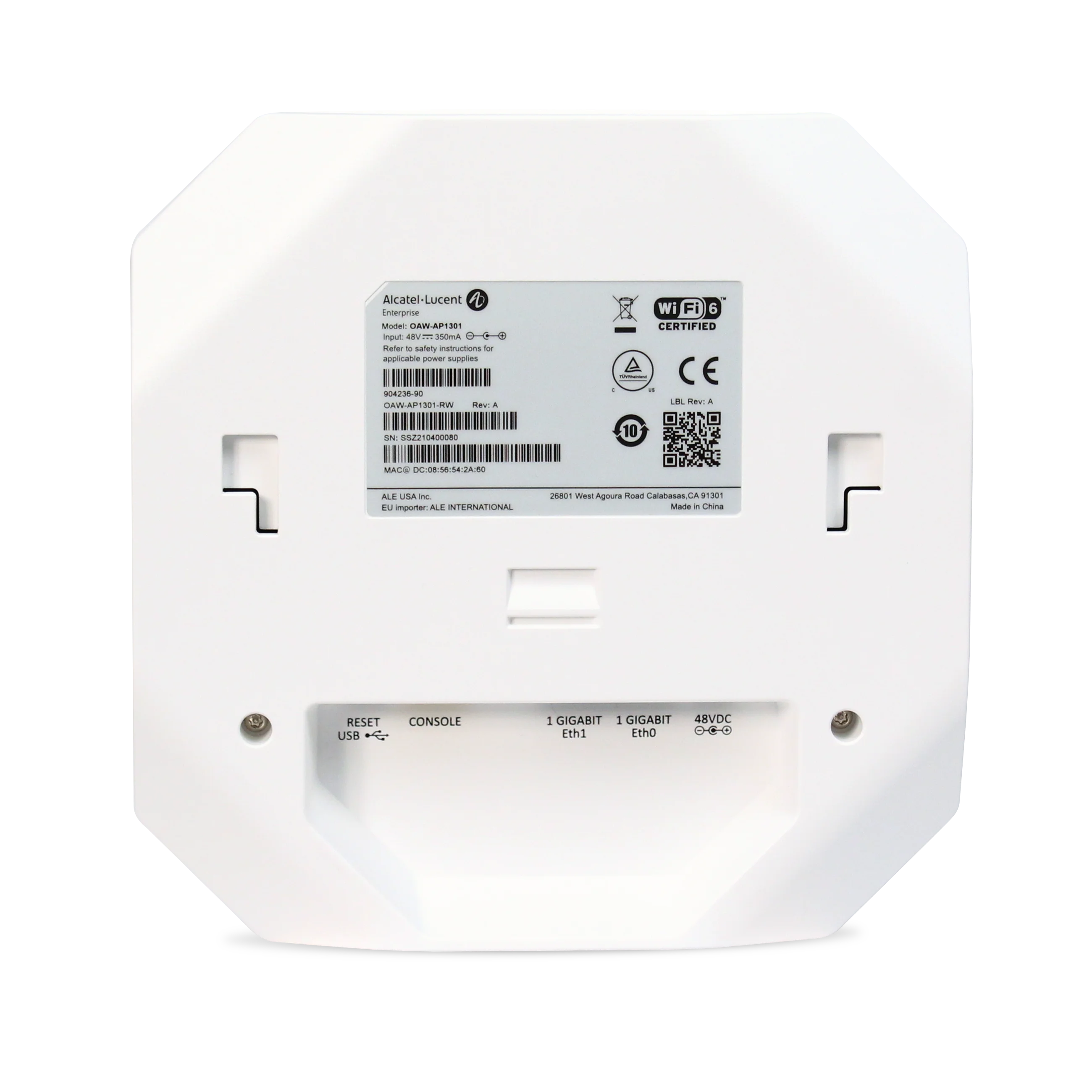 OmniAccess Stellar AP1301 WLAN Access Point  Indoor 802.11 ax  Wi-Fi 6