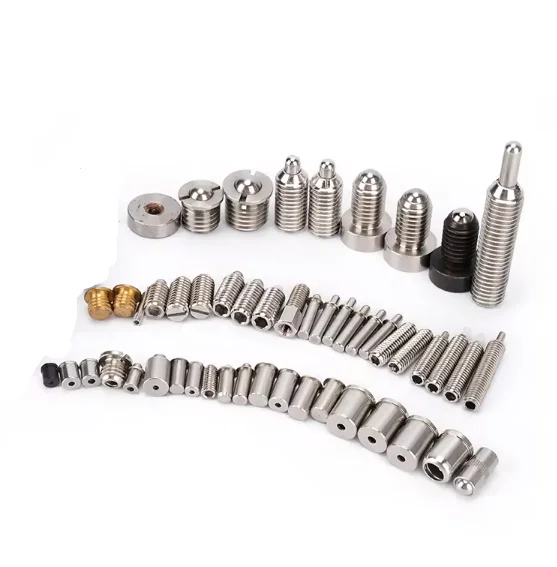 stainless steel nylon lock patch hexagon head spring ball plunger set screw with thread locking