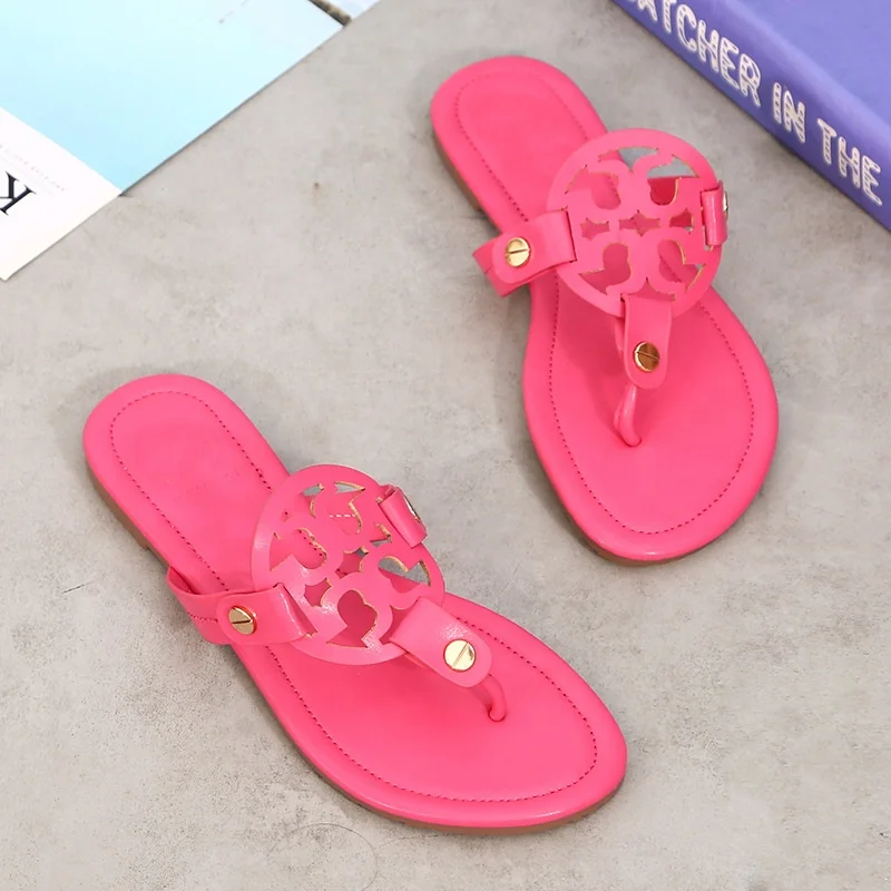 Luxury TB sandals summer flat sandals for women sexy beach thong slippers ladies flip flops