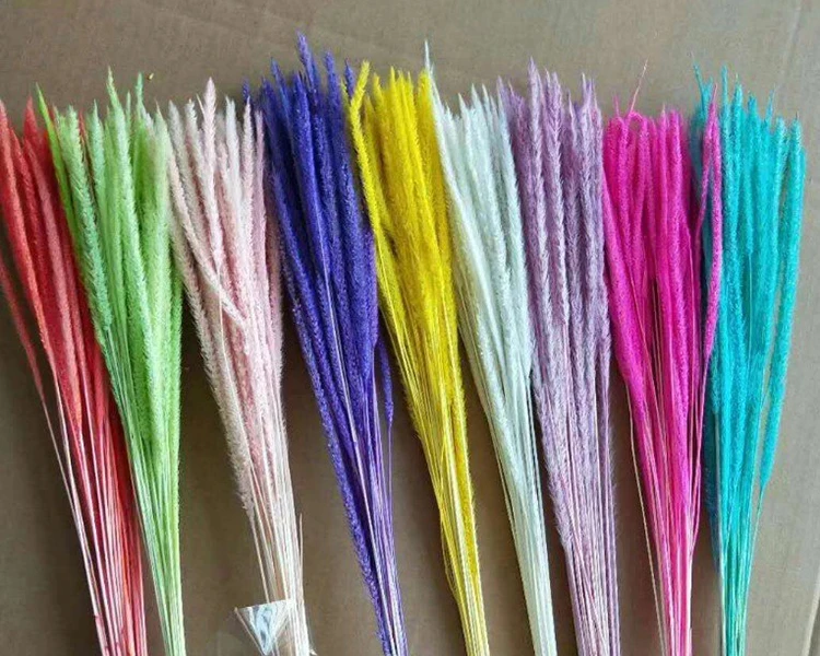 Длинная мягкая Настольная Ваза наполнитель цветы Solidago Canadensis высушенный декор цветок для офиса дома