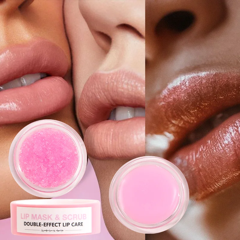 FATAZEN Private Label Beauty Natural  Hydrating Deep Moisturizing Vegan Sugar Strawberry Lip Scrub Vendor DOUBLE-EFFECT LIP CARE