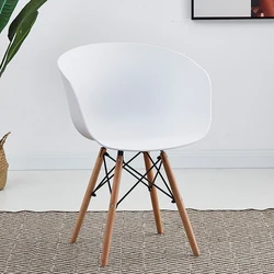 Modern Style Factory Direct Sale Wooden Legs Leisure Chairs Plastic Arm Chair for Lving Room