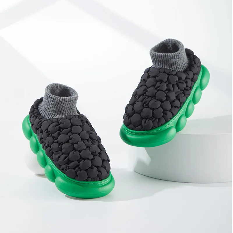 wholesale Custom Winter men Fashion Soft Memory Foam Elasticity Cozy Warm Outdoor Shoes House Slippers Sock for Women