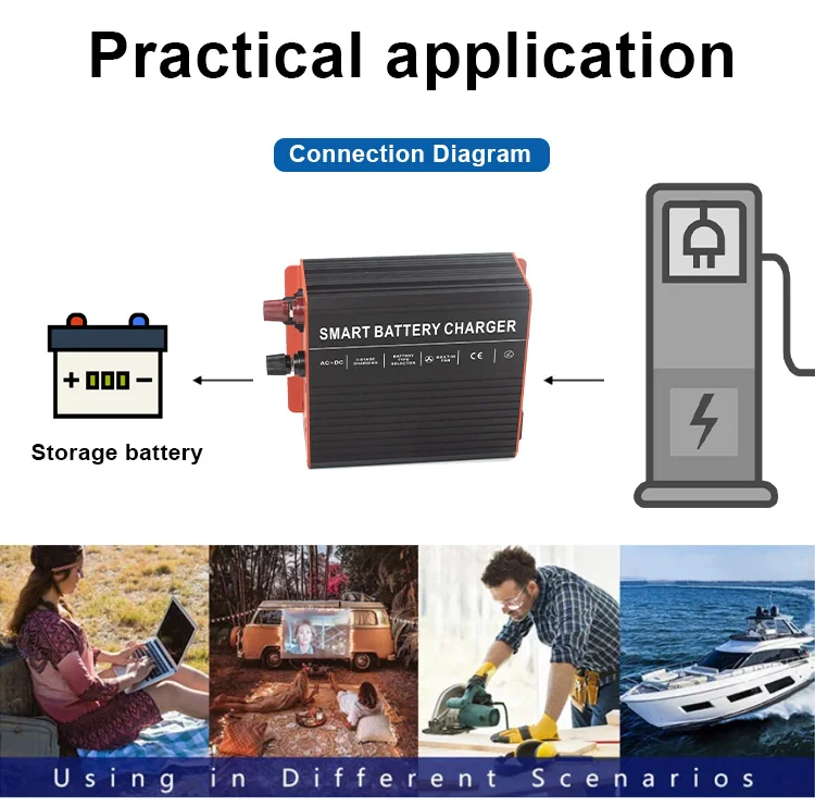 12V Lifepo4 battery charger AC to DC Power Adapter 10A Multi-Protection Power Supply