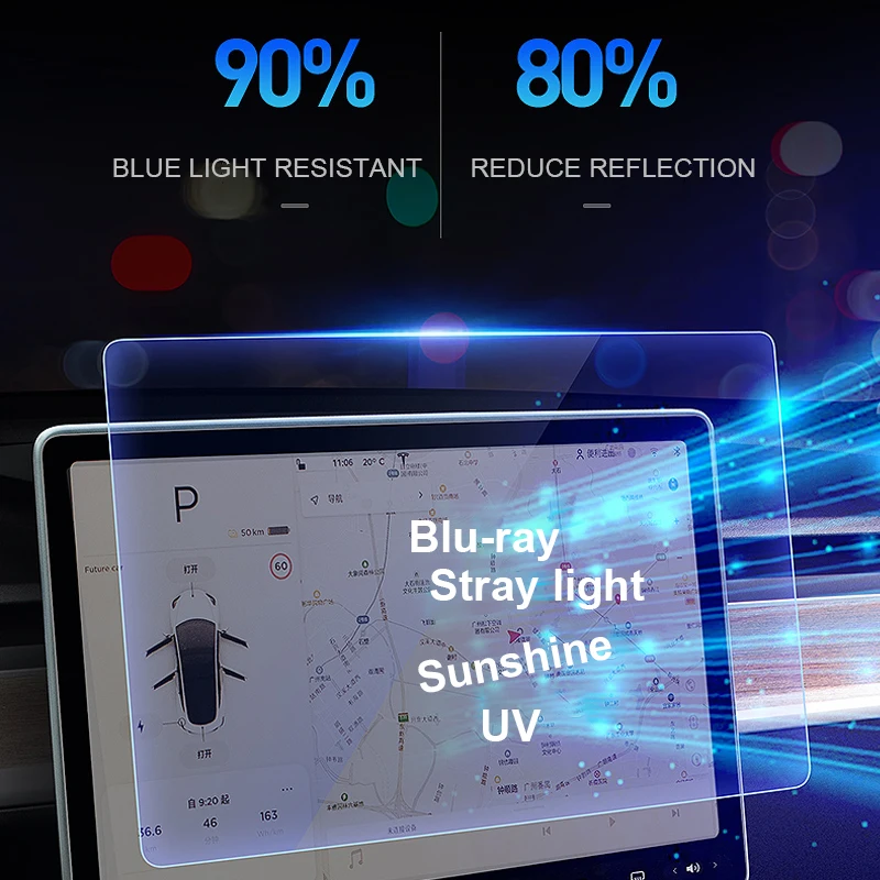Tesla model 3 x y plaid car navigation screen protector Car Panel Navigation Touchscreen Tempered Glass