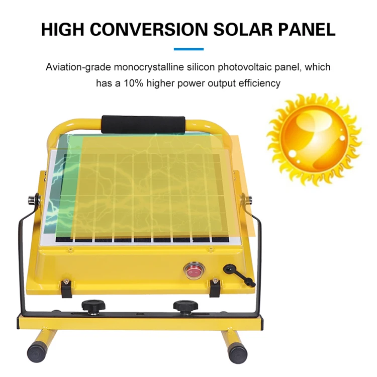 Super Bright Outdoor Camping Portable Waterproof Ip65 Aluminum Flood Light 100watt 200watt Rechargeable Solar Led Floodlight