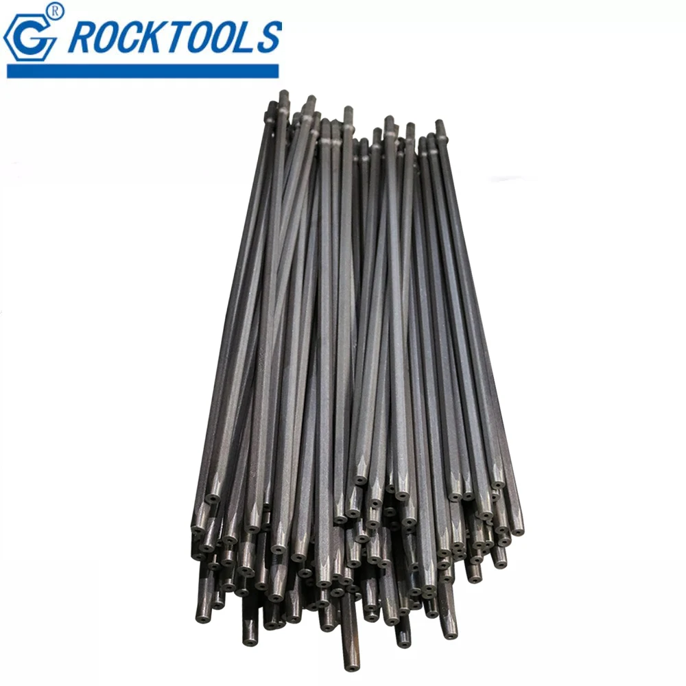 China Drill Rod Taper Manufacturer H22 11 Degree Tapered Drill Rod For Mining Tunneling Exploration