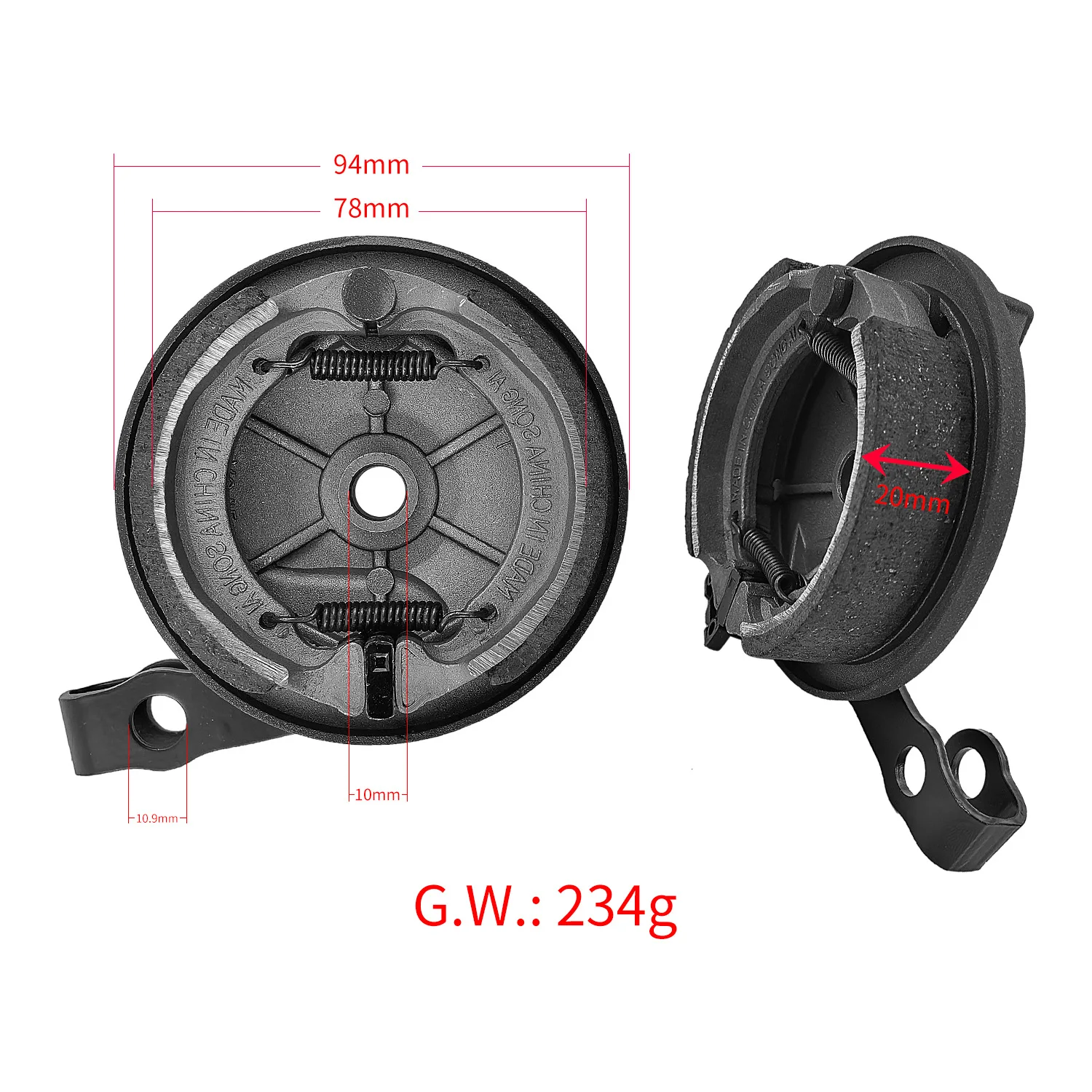 Electric Scooter Wheel Drum Brake  Assembly Aluminum Alloy Drum Brake Stable Easy Install For Max G30