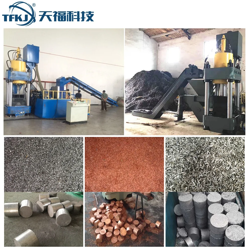 Latest price Automatic Hydraulic iron metal Press Briquetting Machine