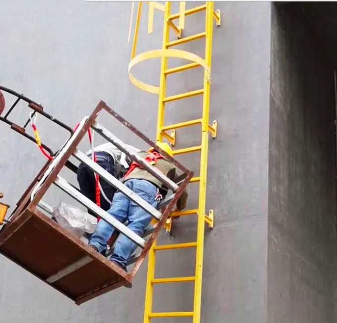 High quality durable excellent quality anti-rust maintenance platform stainless steel access ladder
