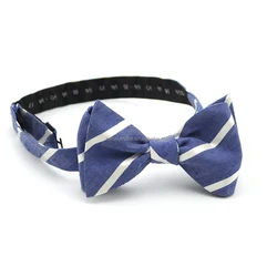 Оптовая продажа с китайской фабрики, лидер продаж, Регулируемый классический хлопковый галстук-бабочка в синюю и белую полоску, модный мужской галстук-бабочка