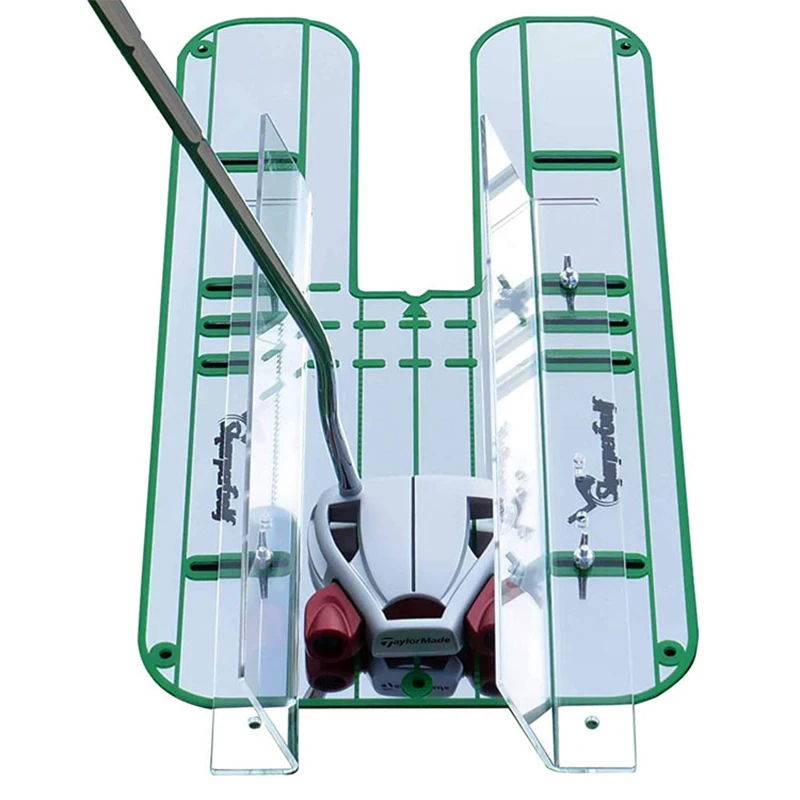 Factory Wholesale Golf Training Putter Acrylic Swing Practice Corrector with Push Rod Putting Green Golf Action Assist Mirror