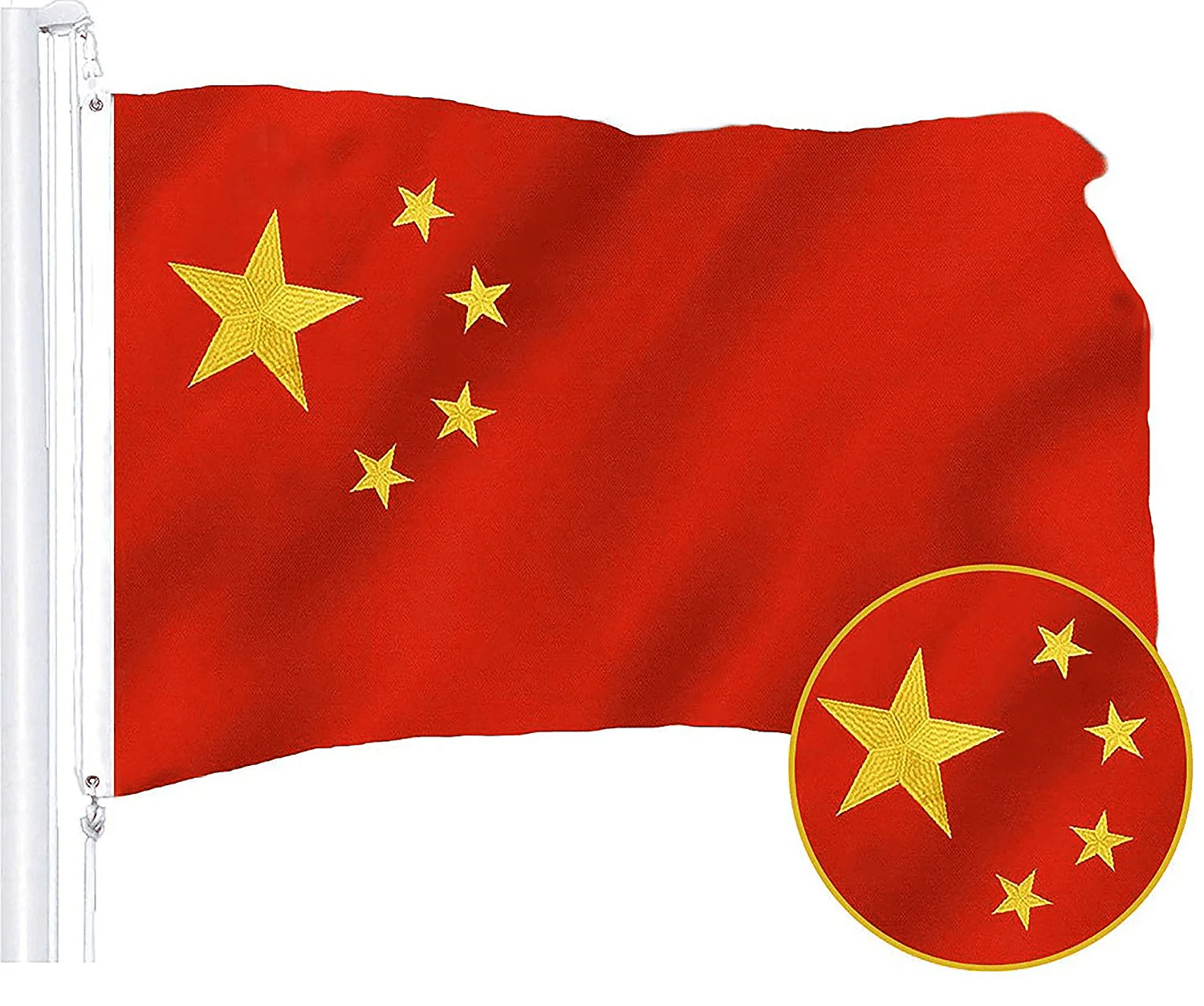 Fast Delivery 100% polyester single sided double sided custom size national company flag