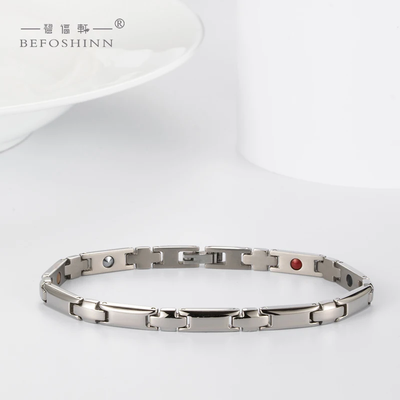 Оптовая продажа, индивидуальный мужской биомагнитный германиевый титановый магнитный браслет для здоровья, биомагнитный энергетический камень
