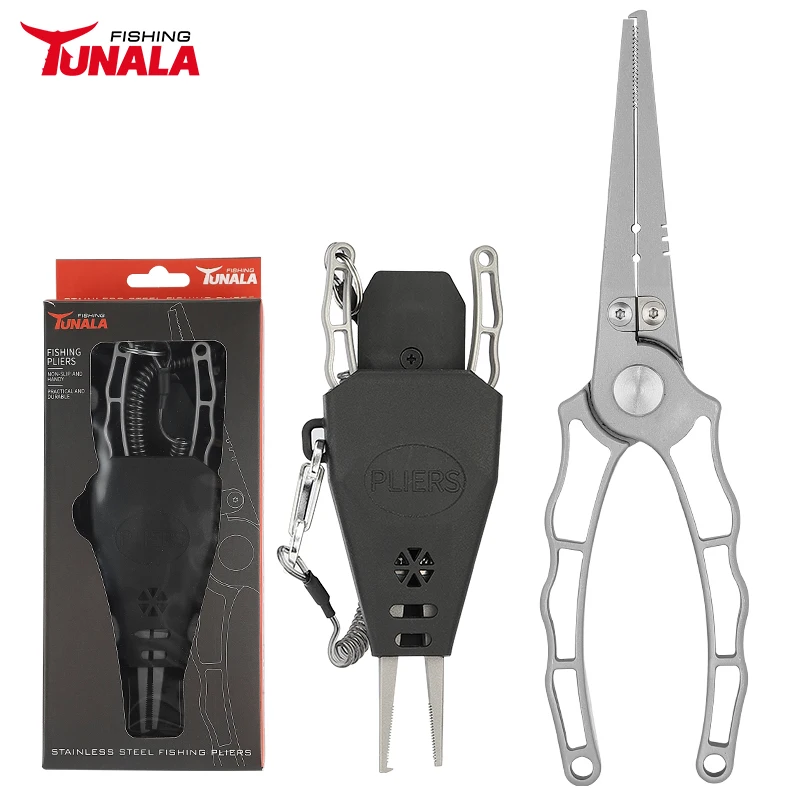 Professional new products Fishing Pliers Hook Remover Split Ring With Sheath And Lanyard
