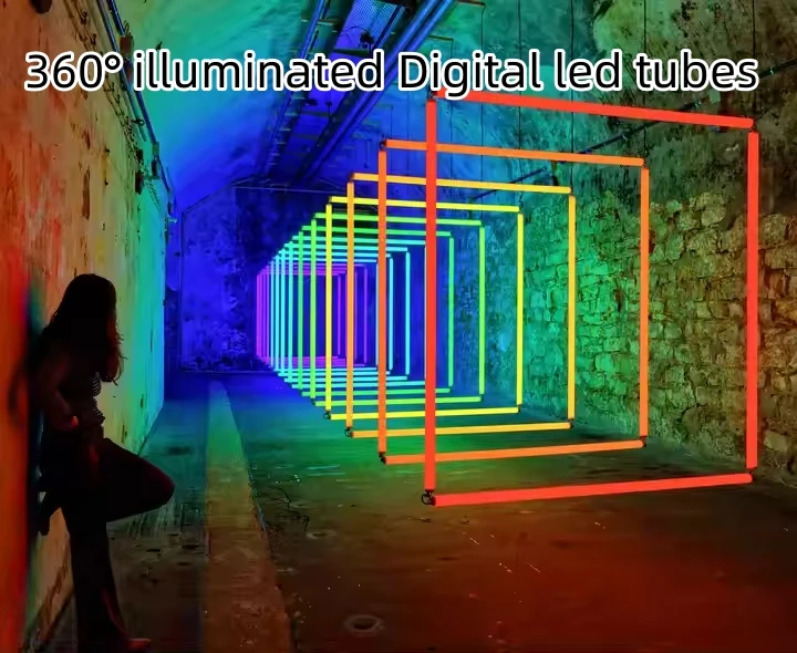 Likelight 360Degree LED tube Lighting  Dmx RGB Led pixel Tube Wedding Party Night Club Dj Light decorations
