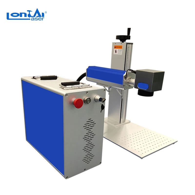 Fiber Laser  marking machine with rotary for metals plastic marking personalized name necklace portable desktop machine